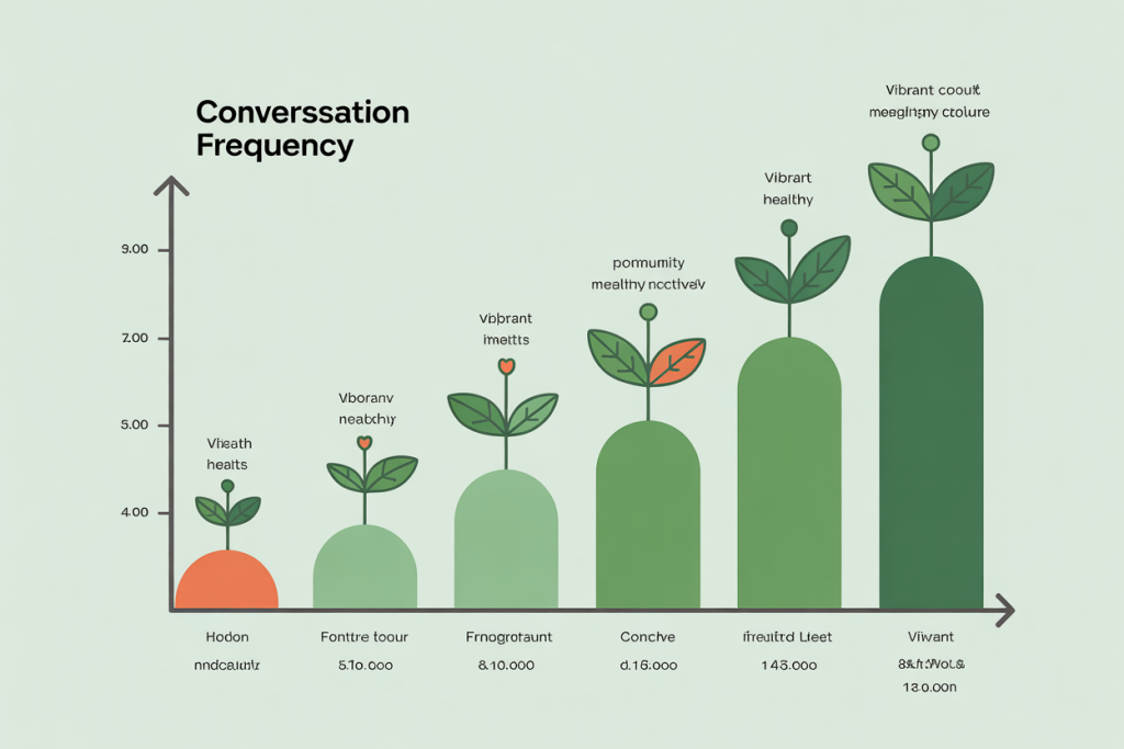 컬러풀한 파형 데이터 시각화가 오버레이된 노트북 주변에서 협업하는 네 명의 젊은 전문가들