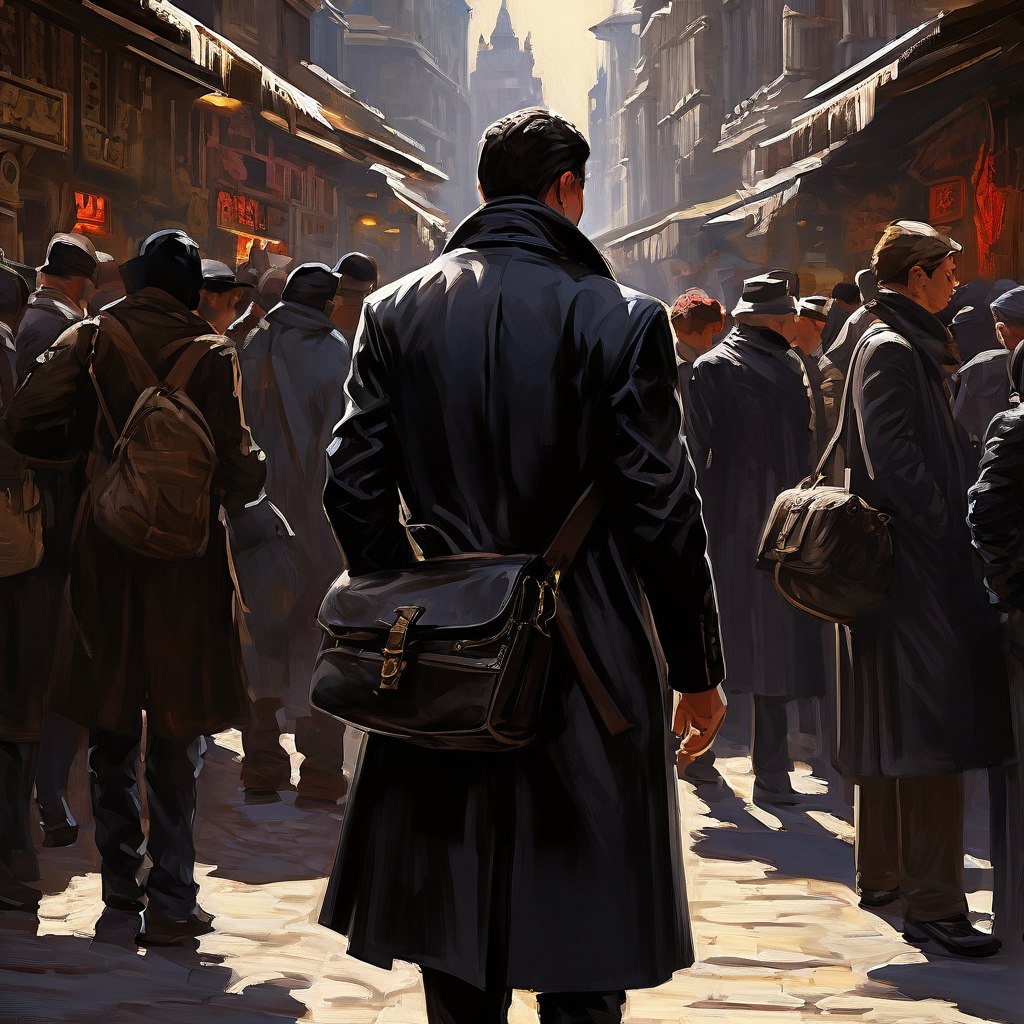 관광객으로 붐비는 시장에서 소매치기가 방심한 여행자의 가방에 손을 넣는 순간을 담은 이미지로, 여행 중 발생할 수 있는 소매치기 범죄와 안전 경각심을 상징적으로 보여줍니다.