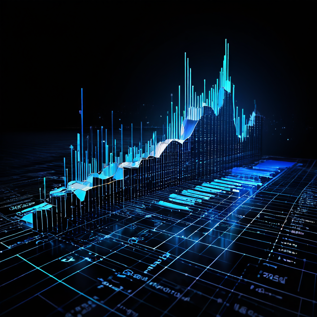 급락하는 주식 차트가 차가운 계산기와 어두운 재장 장부로 변환되며 가혹한 시장 재평가를 상징적으로 표현한 이미지입니다.
