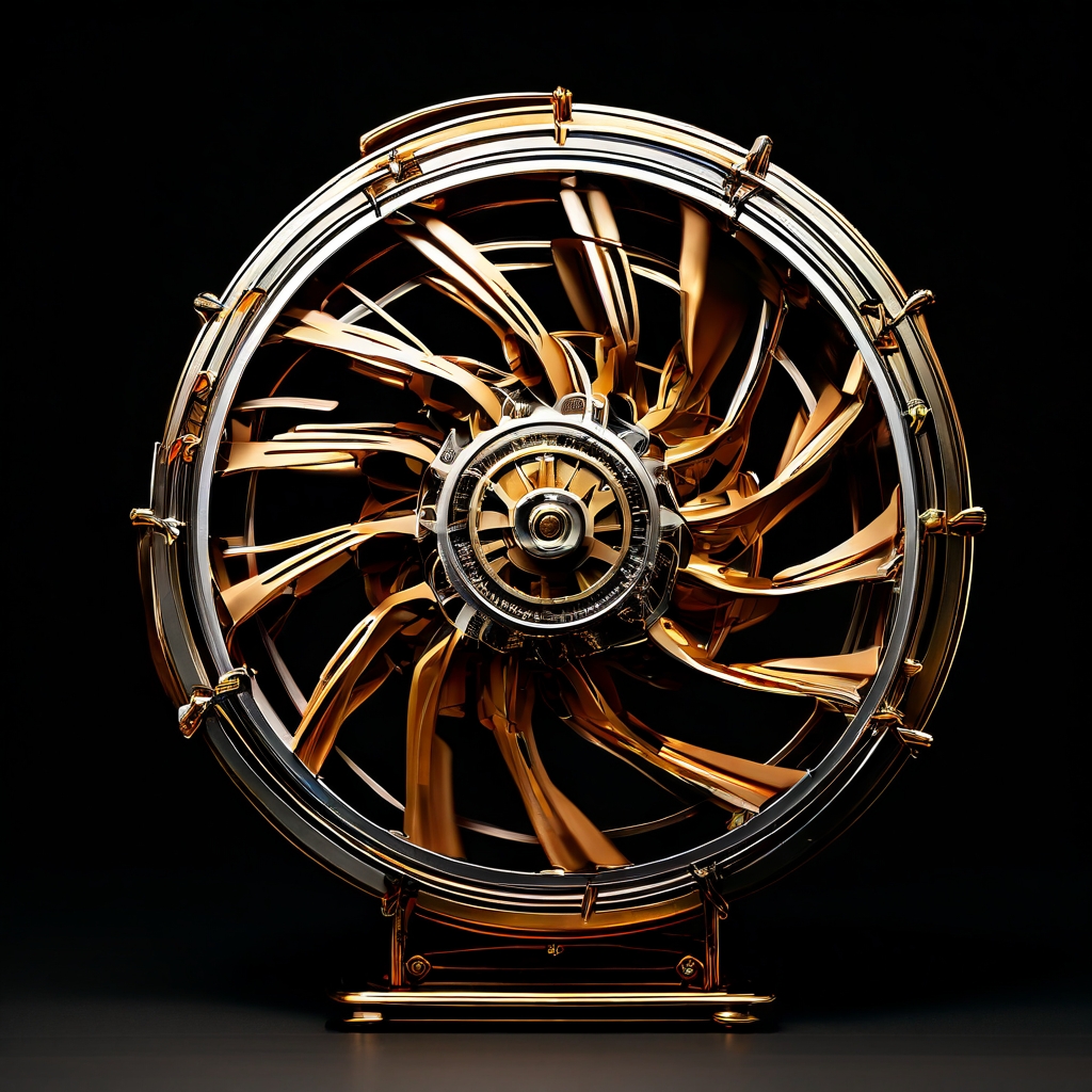 인간의 인지 한계와 기계적 설계의 충돌을 상징적으로 보여주며, 선풍기의 회전 날개가 시각적으로 드러나 단순한 착시 현상이 아님을 설명하는 개념 이미지입니다.