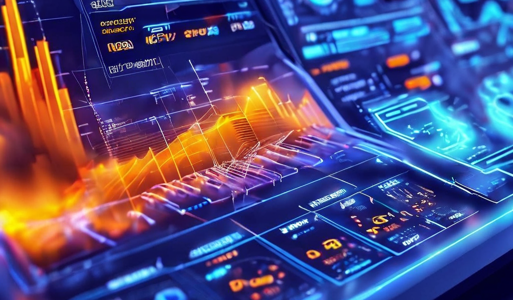 Futuristic dashboard interface with layered data paths and secure service flow for multi-game operator platforms.