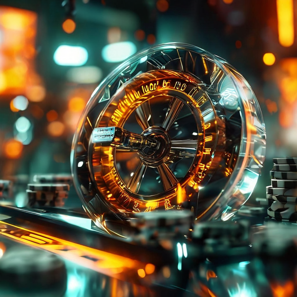 Futuristic digital interface with glowing data paths and layered security flows representing high roller probability analysis on...